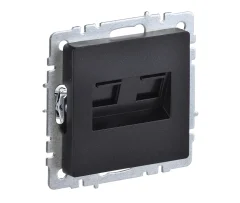 BRITE Роз. комп. 2-ая RJ45 кат.6 РК11-2-БрЧ черн. IEK BR-K20-2-K02
