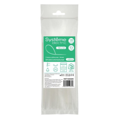 Стяжка кабельная нейлоновая 150х3.6 Белая (100шт) в пакете с замком ЗИП-ЛОК IMT1503 Systeme Electric