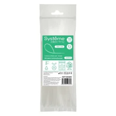 Стяжка кабельная нейлоновая 150х3.6 Белая (100шт) в пакете с замком ЗИП-ЛОК IMT1503 Systeme Electric