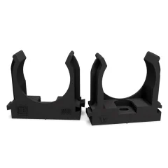 Крепеж-клипса для труб для монтажного пистолета черная в п/э д32 Промрукав PR13.0134