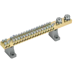 Шина N "ноль" на двух угл. изол. 200А ШНИ-10х18-36-L2-С IEK YNN30-36-C2-K03