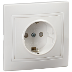 KVARTA Роз. 1-мест. с з/к/ш 16А РСш10-3-КРБ бел. IEK KV-R14-16-PC-K01