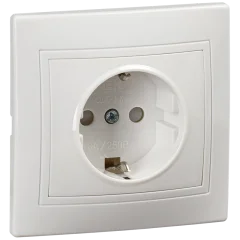 KVARTA Роз. 1-мест. с з/к/ш 16А РСш10-3-КРБ бел. IEK KV-R14-16-PC-K01