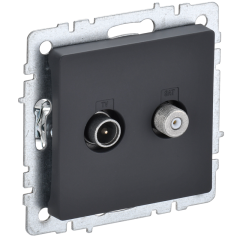 BRITE Роз. двойная TV+SAT РТВ/РСп12-БрГ граф. IEK BR-AF20-O-K53