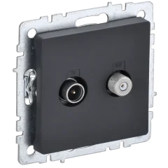 BRITE Роз. двойная TV+SAT РТВ/РСп12-БрГ граф. IEK BR-AF20-O-K53