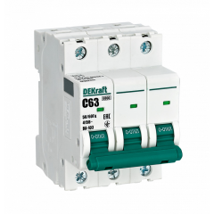 Авт. выкл. 3Р 63А х-ка C ВА-103 6кА нов. DEKraft 12311DEK