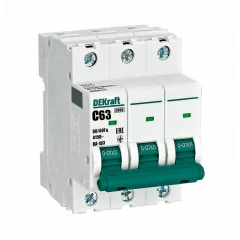 Авт. выкл. 3Р 63А х-ка C ВА-103 6кА нов. DEKraft 12311DEK
