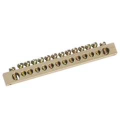 Шина PEN "земля-ноль" 6х9мм 14/2 (14групп/креп по краям) IEK YNN11-14-100