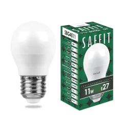 Лампа светодиодная, 11W 230V E27 4000K G45, SBG4511 Saffit SAFFIT 55139