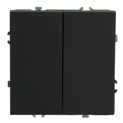 Переключатель перекрестный СП 2-м механизм (черный уголь) soft touch Эмили RSW10-5111-01 501 STEKKER