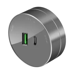 Розетка 2хUSB (тип А+С) 18Вт, 5В/3А MultiTrack Графит Systeme Electric MTK13003G