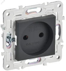 SKANDY Розетка без заземления без защитных шторок 10А SK-R02T титан IEK SK-R10-10-K48