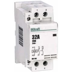 Модульный контактор 2НО 32А 230В МК-103 DEKraft 18071DEK
