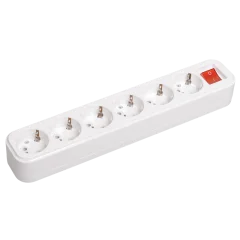 Розетка переносная разб. с выкл. К06В 6 мест CLASSIC IEK KYP11-16-06-00-ZK