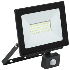 Прожектор СДО 06-50Д светодиодный черный с ДД IP54 6500K IEK LPDO602-50-65-K02