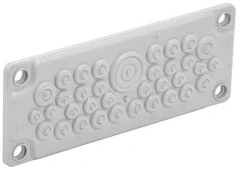 TITAN Ввод кабельный мембр. 35 отв. d=7-32мм IP65 серый IEK TI-00D-MC-035-65