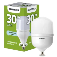 Лампа LED HP 30Вт 230В 6500К E27 GENERICA LL-HP-30-230-65-E27-G