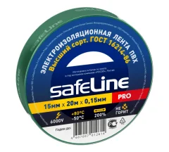 Изолента 15/20 зеленый Safeline 9364