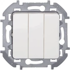 Выключатель трехклавишный - INSPIRIA - 20 AX - 250 В~ - белый Legrand 673540