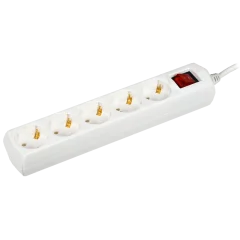 Удлинитель У05В 5 мест 2P+PE/3м 3х1мм2 10А/250В GENERICA WYP10-10-05-03-ZK-G