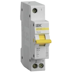 Выключатель-разъединитель трехпозиционный ВРТ-63 1P 16А IEK MPR10-1-016