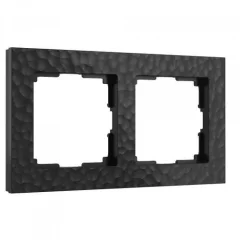 Рамка на 2 поста (черный) Hammer W0022408 Werkel a052517