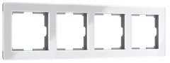 Рамка на 4 поста Acrylic белый W0042701 Werkel a062131