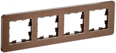 BRITE Рамка 4 поста РУ-4-1-Бр металл коричневый RE AL IEK BR-M42-M-21-K30