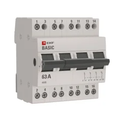Трехпозиционный переключатель 4P 63А Basic EKF tps-4-63