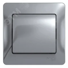 Выключатель одноклавишный, в сборе, схема 1, алюминий Systeme Electric GSL000312