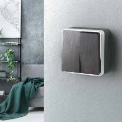 Выключатель двухклавишный Gallant (графит рифленый) W5020004 Werkel a051337