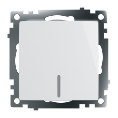 Выключатель электрический 1-клавишный c индикатором (механизм), серия Катрин, GLS10-7101-01, белый S