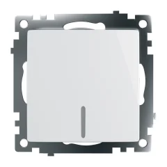 Выключатель электрический 1-клавишный c индикатором (механизм), серия Катрин, GLS10-7101-01, белый S