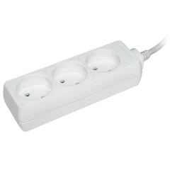 Удлинитель У3 3 места 2P/5метров 2х0.75мм2 10А/250 IEK WYP10-06-03-05-N