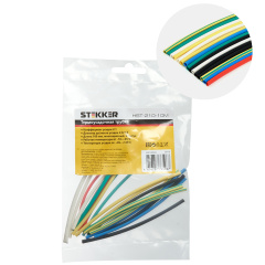 HST-210-10M Набор термоусадочных трубок 2,0/1,0, длина 10 см., усадка 2:1, мультиколор (21шт в уп) S