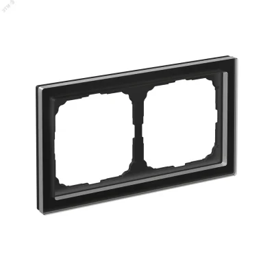 ARTGALLERY PURE 2-постовая РАМКА, ОРГАНИЧЕСКОЕ СТЕКЛО ЧЕРНЫЙ Systeme Electric GAL321002 фото 1