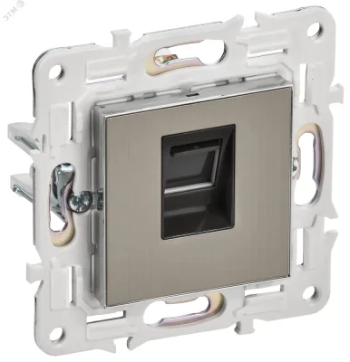 SKANDY Розетка компьютерная RJ45 кат.5E SK-K01N никель IEK SK-K10-1-K50 фото 1