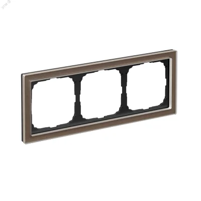 ARTGALLERY PURE 3-постовая РАМКА, ОРГАНИЧЕСКОЕ СТЕКЛО МОККО Systeme Electric GAL320603 фото 1