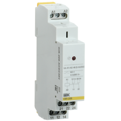 Реле промежут. OIR 2 конт. 8А 48В AC/DC IEK OIR-208-ACDC48V фото 1