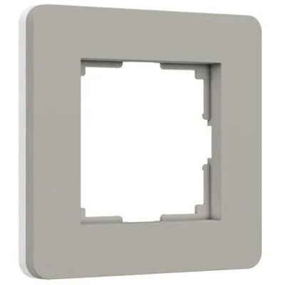Рамка на 1 пост Split (дымчатый/белый, soft-touch)/W0013067 Werkel a067259 фото 1