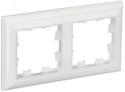 BRITE Рамка 2 поста РУ-2-Бр белый/белый IEK BR-M22-12-K01 фото 1