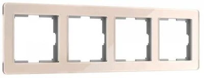 Рамка на 4 поста Acrylic айвори W0042743 Werkel a062134 фото 1