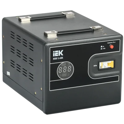 Стабилизатор напр. 1-ф. переносн. 5кВА HUB IEK IVS21-1-005-13 фото 1