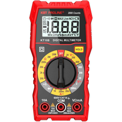 Мультиметр цифровой KT 108 серия PROLINE КВТ 86324 фото 1