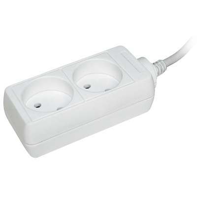 Удлинитель У2 2 места 2P/3 метра 2х0,75мм2 10А/250 IEK WYP10-06-02-03-N фото 1