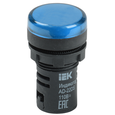 Лампа AD22DS(LED)матрица d22мм синий 230В IEK BLS10-ADDS-230-K07 фото 1