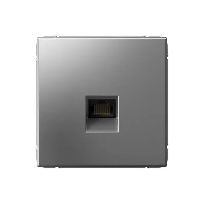 ARTGALLERY РОЗЕТКА компьютерная RJ45, кат. 5е, механизм, СТАЛЬ Systeme Electric GAL000983 фото 1