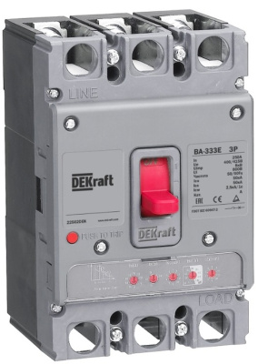Силовой авт. выкл. с электрон. расц. 3P 125А 50кА ВА-333E DEKraft 22500DEK фото 1