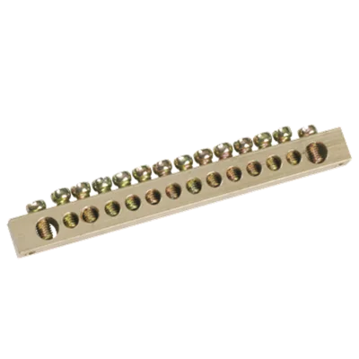 Шина PEN "земля-ноль" 6х9мм 18/2 (18групп/креп по краям) IEK YNN11-18-100 фото 1