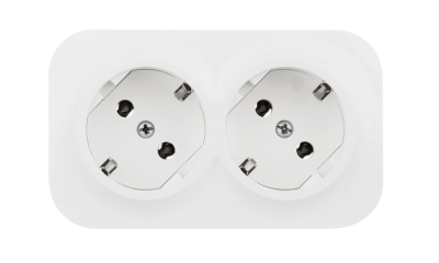 Розетка двойная Quteo с заземлением белая Legrand 782233 фото 1
